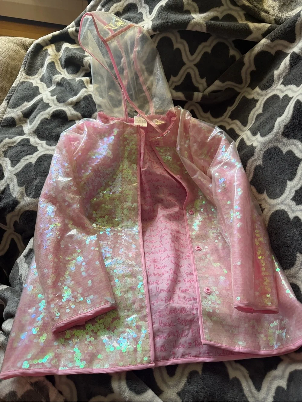 Disney Pink Princess Name-Print Fabric